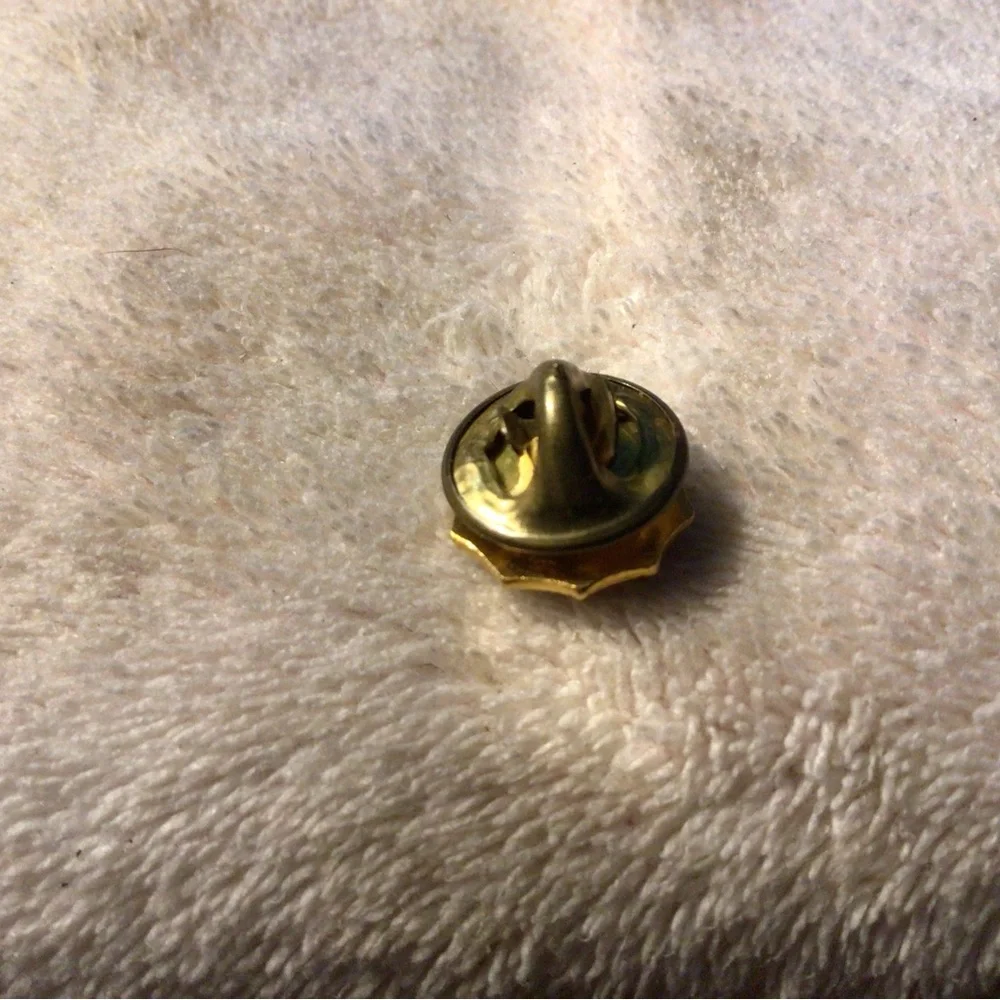 Gold and Blue Enamel Cufflink - Classic Crest Design
